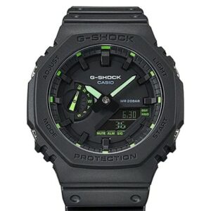 G-Shock GA2100-1A3 Neon Accent Watch, Green