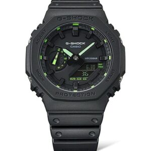 G-Shock GA2100-1A3 Neon Accent Watch, Green