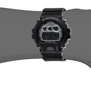 Casio G-Shock DW6900NB-1 Silver Mirror Dial Sports Watch (Jet Black)