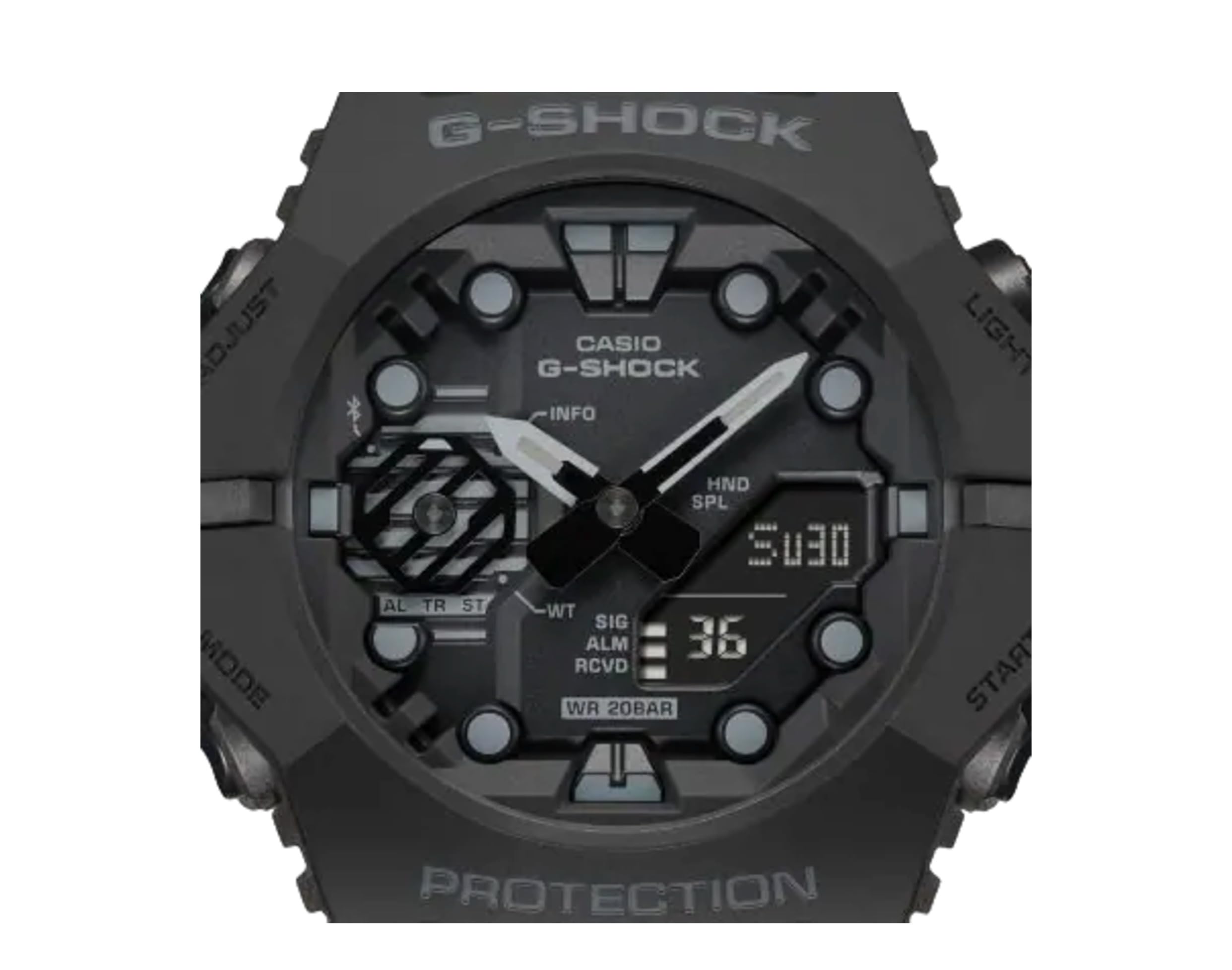 G-Shock Casio Analog-Digital Bluetooth Combi Black Resin Strap Watch | GAB001-1A