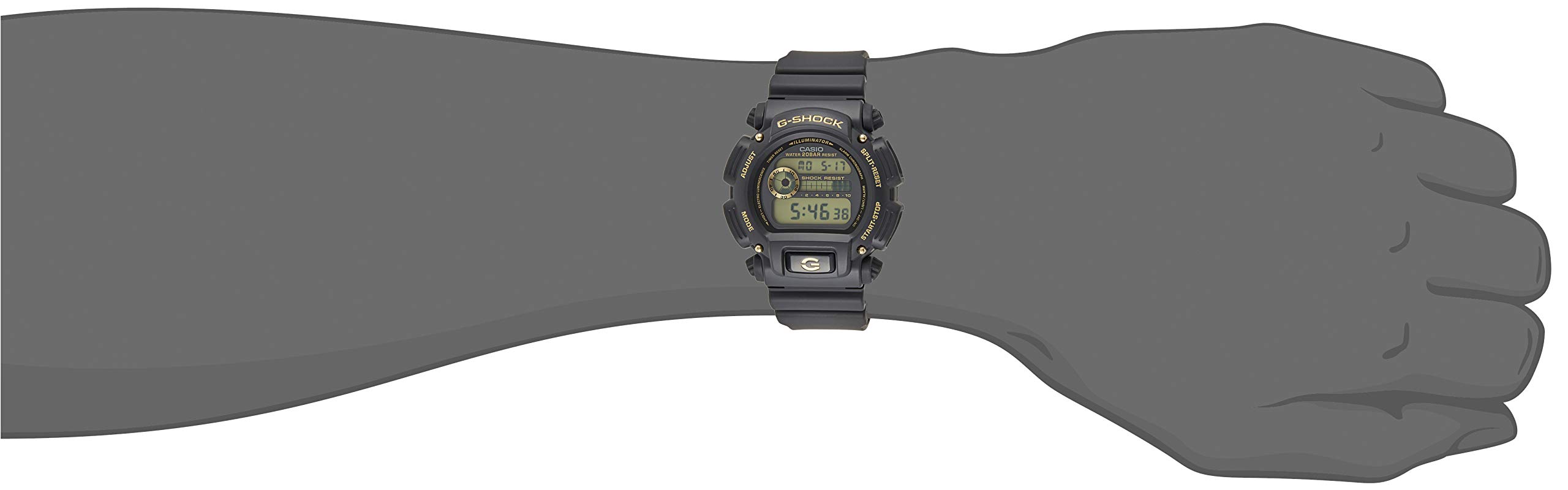 Casio DW9052GBX-1A9 G-Shock Chronograph Digital Men039;s Watch (Black/Gold)