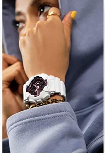 G-Shock Ladies' Casio Analog-Digital White Resin Watch GMAS140M-7A