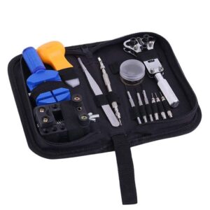 TEXNEWS Watch Repair Tool Kit Professional - Including Watch Press Kit, Watch Battery Replacement Kit, Larger Rubber Dust Blowers, Watch Band Link Pins with Carrying Case (406pcs)