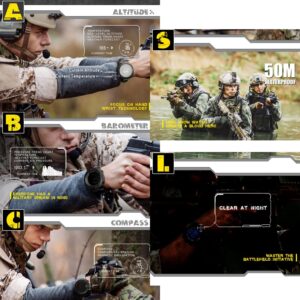 North Edge Apache Tactical Sports Watches for Men , Outdoor Survival Military Compass Rock Solid Digital Watches with Durable Band, Steps Tracker Pedometer Calories (Green)…