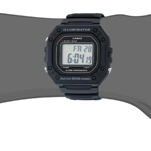 Casio Men's W-218H-1AVCF Classic Digital Display Quartz Black Watch