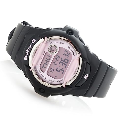 Casio G-Shock Women's Baby-G Digital Watch, Black/Pink (BLKPNK/1), One Size