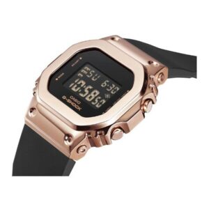 G-Shock Ladies' Casio Digital Rose Gold-Tone and Black Resin Strap Watch GMS5600PG-1