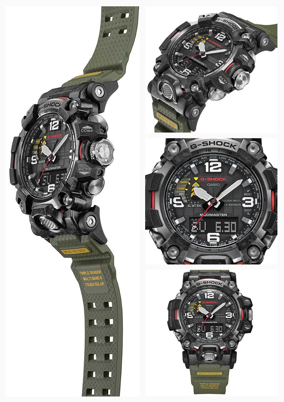 CASIO GWG-2000-1A3JF [G-Shock Carbon MUDMASTER Radio Solar Triple Sensor]Shipped from Japan