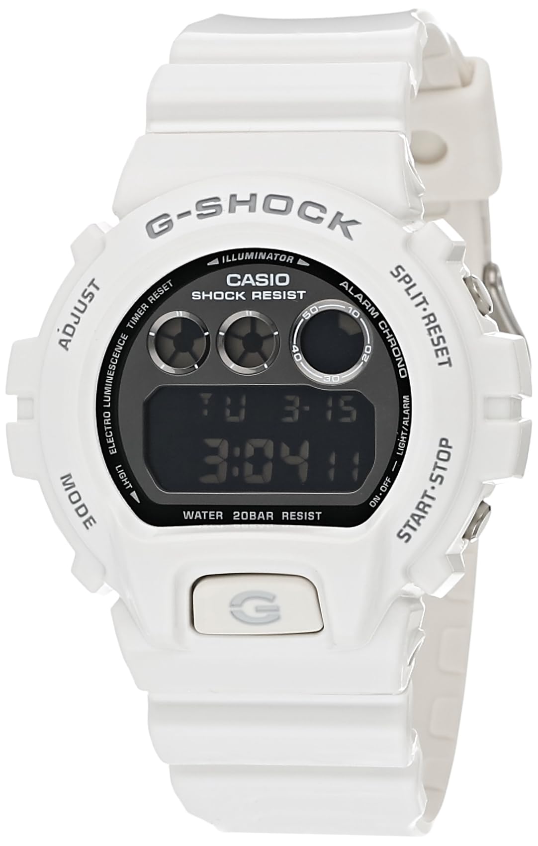 Casio G-Shock DW6900NB-7 Chronograph Digital Men's Watch (White)