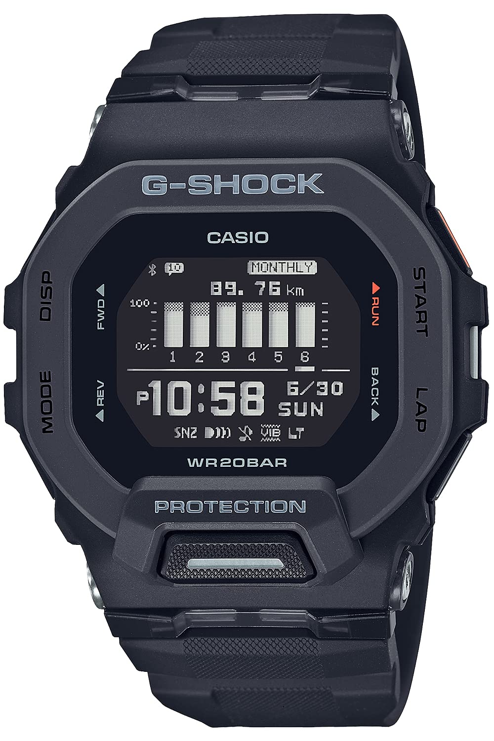 CASIO G-Shock GBD-200-1JF [20 ATM Water Resistant G-Squad] Watch Shipped from Japan