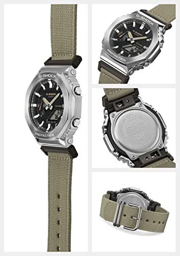 Casio GM-2100C-5AJF [G-Shock (G-Shock) GM-2100 Cloth Band Model] Men's Watch Imported from Japan Feb 2023 Model green