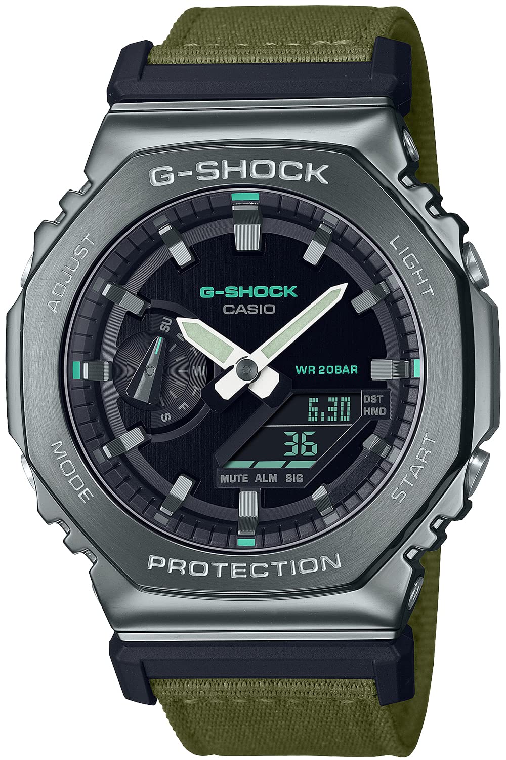 Casio GM-2100CB-3AJF [G-Shock (G-Shock) GM-2100 Cloth Band Model] Men's Watch Imported from Japan Feb 2023 Model green