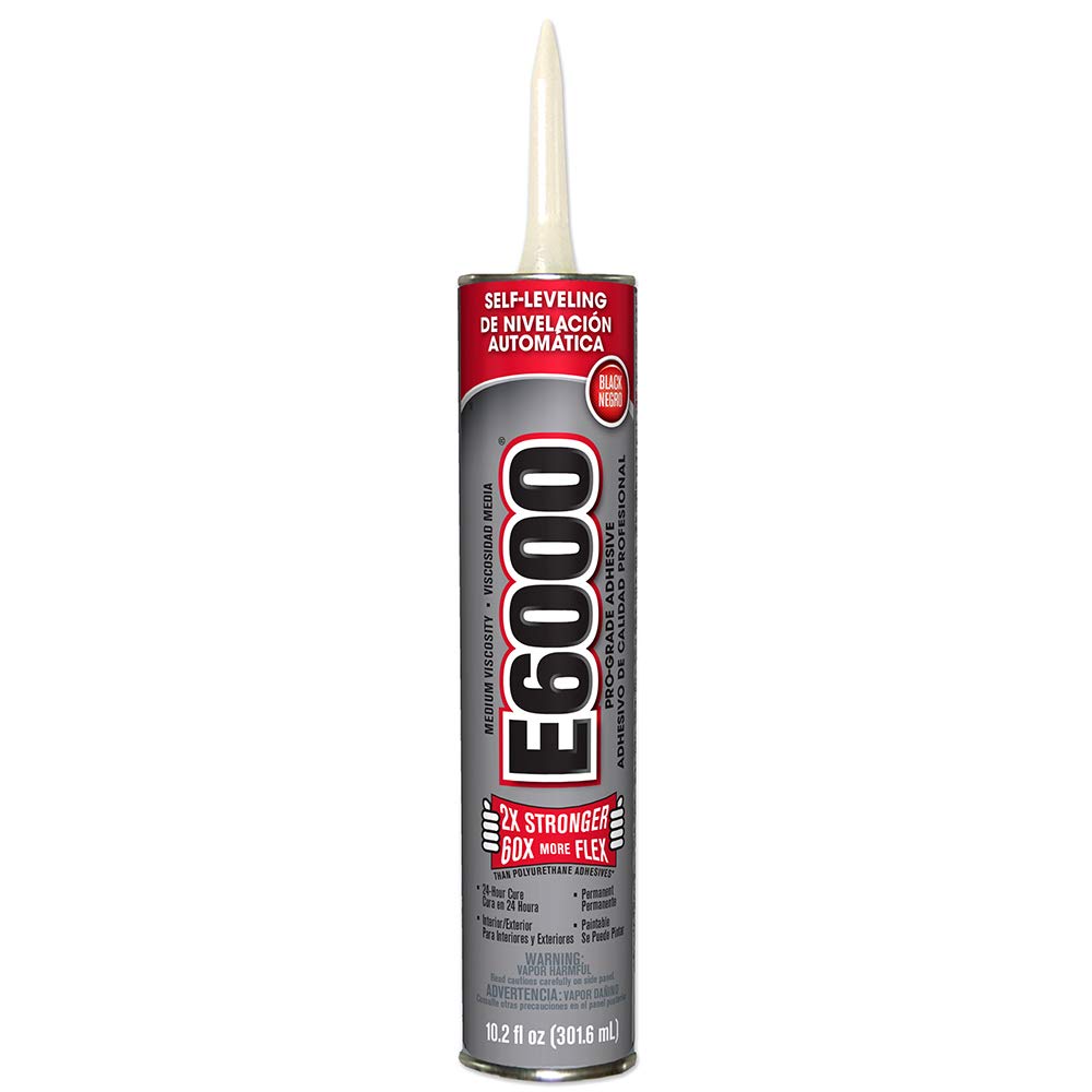 Eclectic Products 232031 10.2 oz. E-6000 Medium Visocity Industrial Strength Adhesives, Black