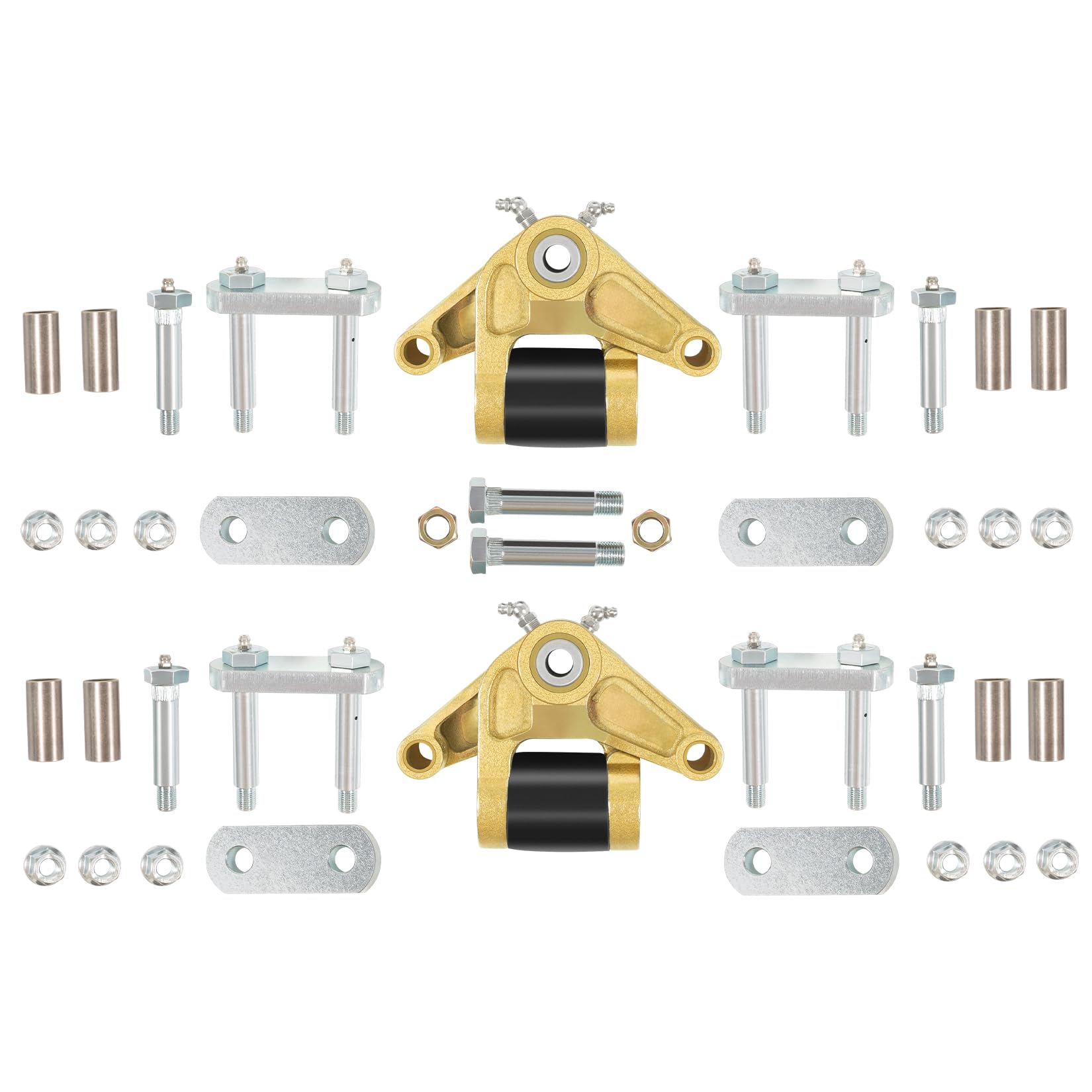 yourour K71-652-00 Complete Tandem Kit,Replacement for Dexter E-Z Flex Tandem Trailer Suspension Kit,33" Axle Centers and Axles Up to 6000 Lbs,26.00" Double Eye Springs.