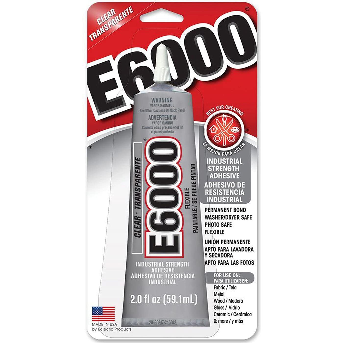 Eclectic Products Incorporated 2OZ E-6000 Adhesive