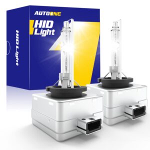 autoone 2024 upgraded d3s d3r hid headlight bulb, 300% brighter lightness, 6000k white 66340 42403 42302 35w xenon headlight bulbs, super bright d3s hid bulbs original replacement, easy installation