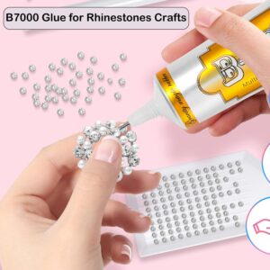 2023 Upgraded B7000 Glue Clear Rhinestones Glue for Crafts, 50ML/1.69 fl oz Jewelry Glue Fabric Glue, Multipurpose Super Adhesive B-7000 Glue for Phone Repair Nail Art Wood Glass Charms