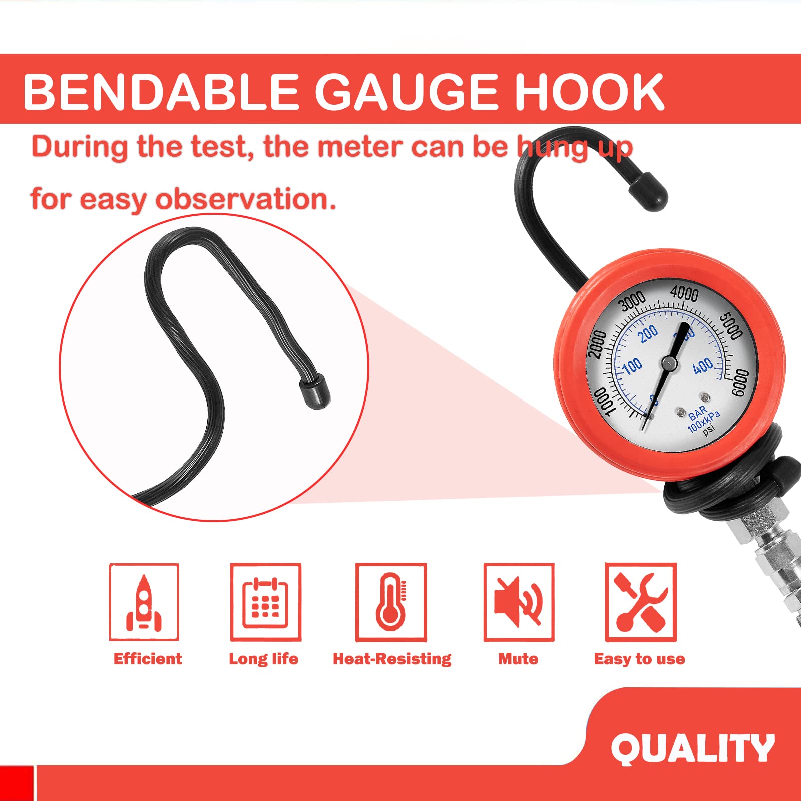 E-cowlboy Hpop Test Tool Kit High Pressure Oil for DT466 DT530 / for International Maxxforce DT9, DT10 1996-2015