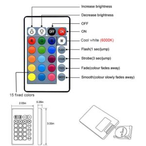 Yacolit PAR38 Colored LED Light Bulb, RGB + Cool White E27 45W 6000K Daylight Remote Control, Indoor/Outdoor LED Floodlight Waterproof Lawn Lamp for Home Courtyard Party Holiday Christmas Decoration