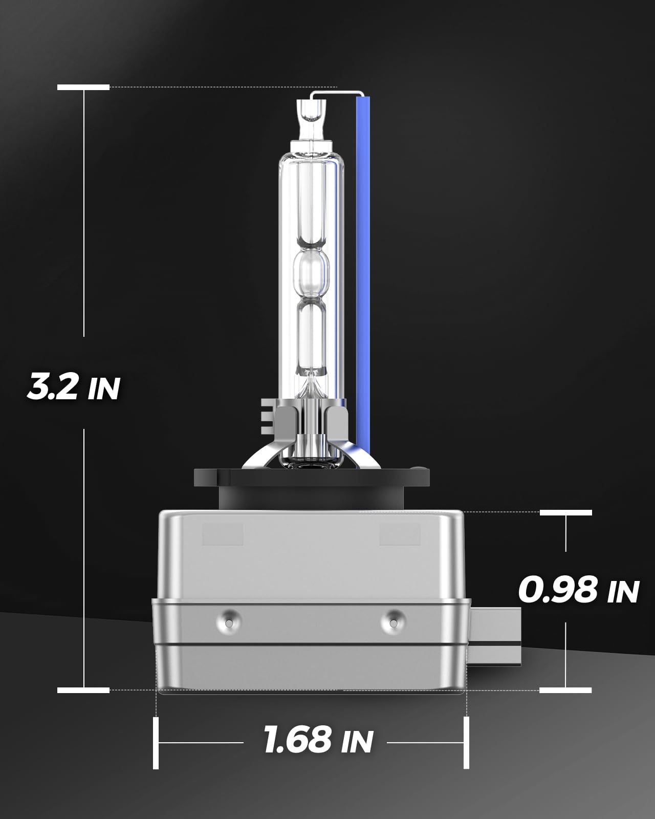 Marsauto D1S HID Bulbs, 6000K Cold White, Xenon Bulb(Not Halogen/Led Bulbs), 5 Years Lifespan, Waterproof Design, Up to 350% Brightness, Low/high Beam,2 Pcs