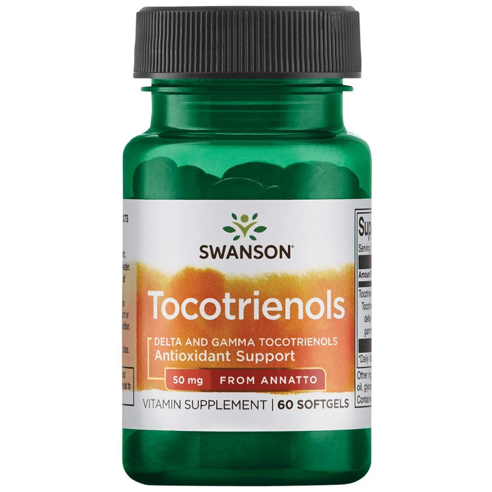 Swanson Deltagold Tocotrienols-Annatto Tocotrienols -Vitamin E Tocotrienols 99% Tocopherol Free (60 Softgels, 50mg Each) in selection central