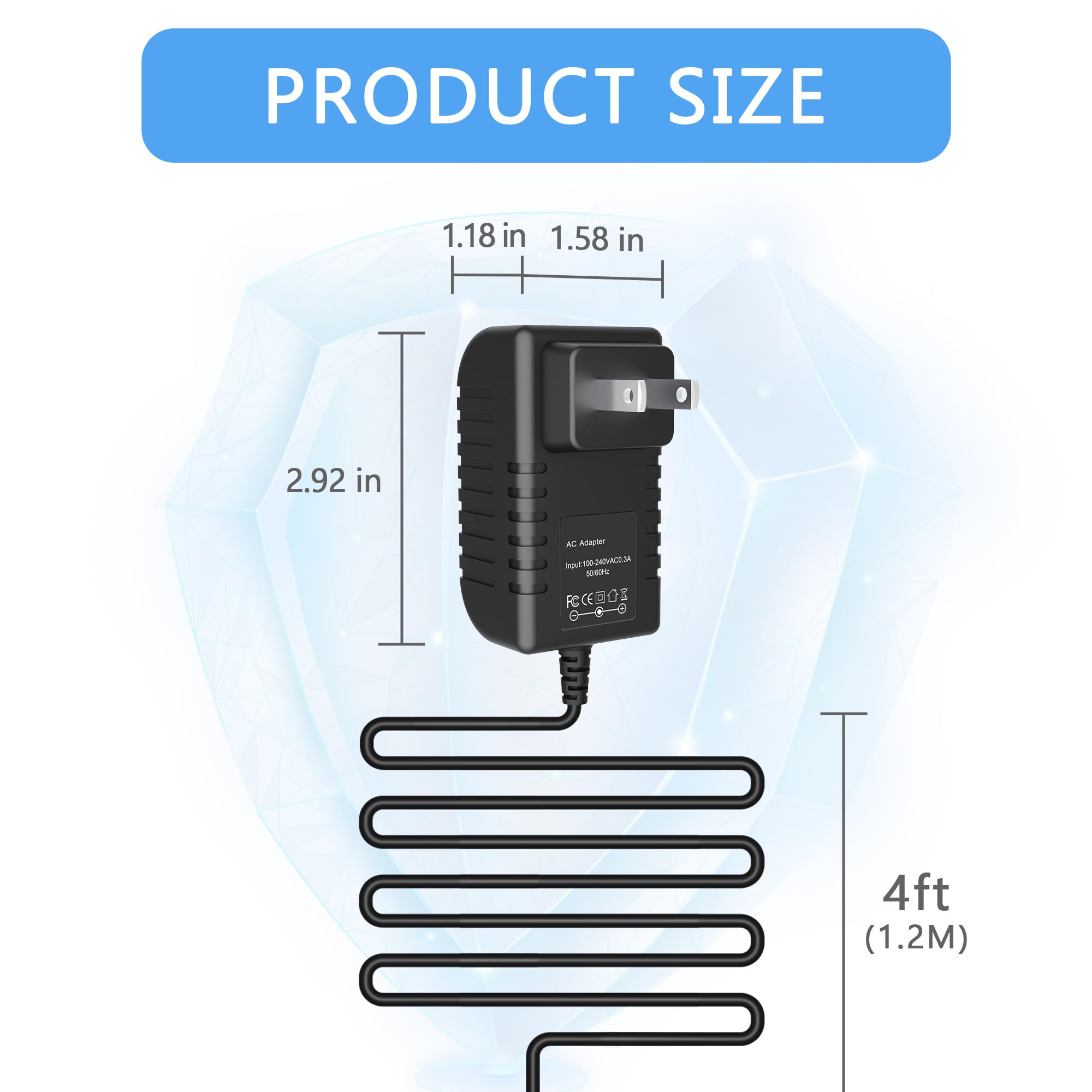 HISPD AC Adapter Charger Compatible with Eclipse Fitness Quest E6000 E-6000 Power Supply Charger