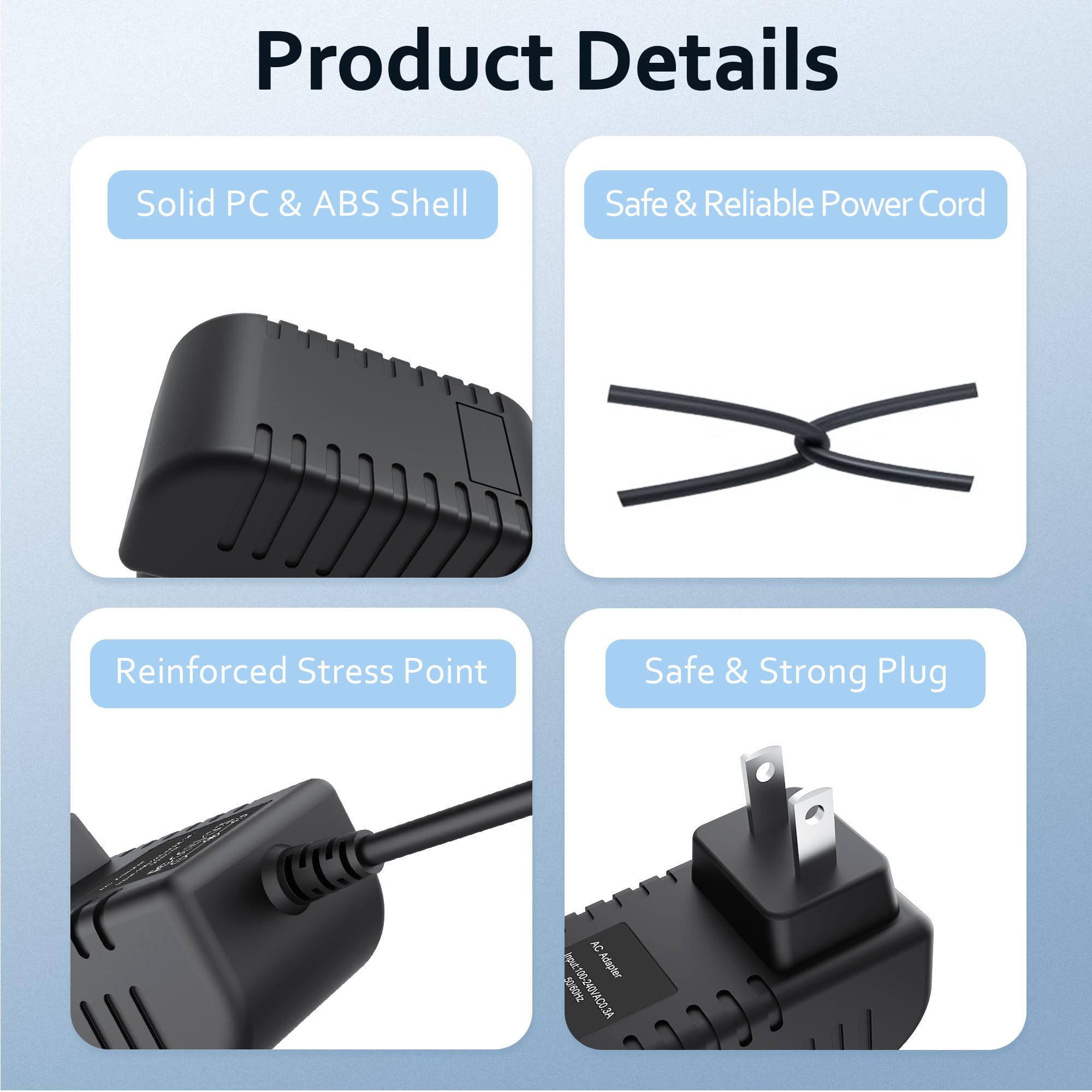 HISPD AC Adapter Charger Compatible with Eclipse Fitness Quest E6000 E-6000 Power Supply Charger