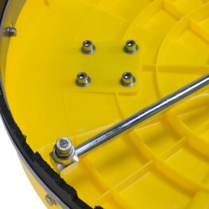 B E Pressure 85.403.011 Whirl-A-Way with Casters, 4000 psi, 180 Degree F Temperature, 8.0 GPM, 20", Yellow