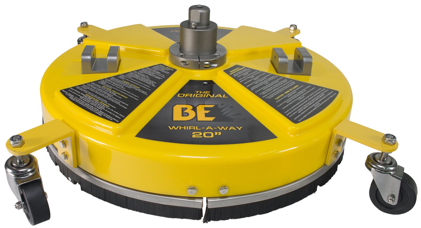 B E Pressure 85.403.011 Whirl-A-Way with Casters, 4000 psi, 180 Degree F Temperature, 8.0 GPM, 20", Yellow