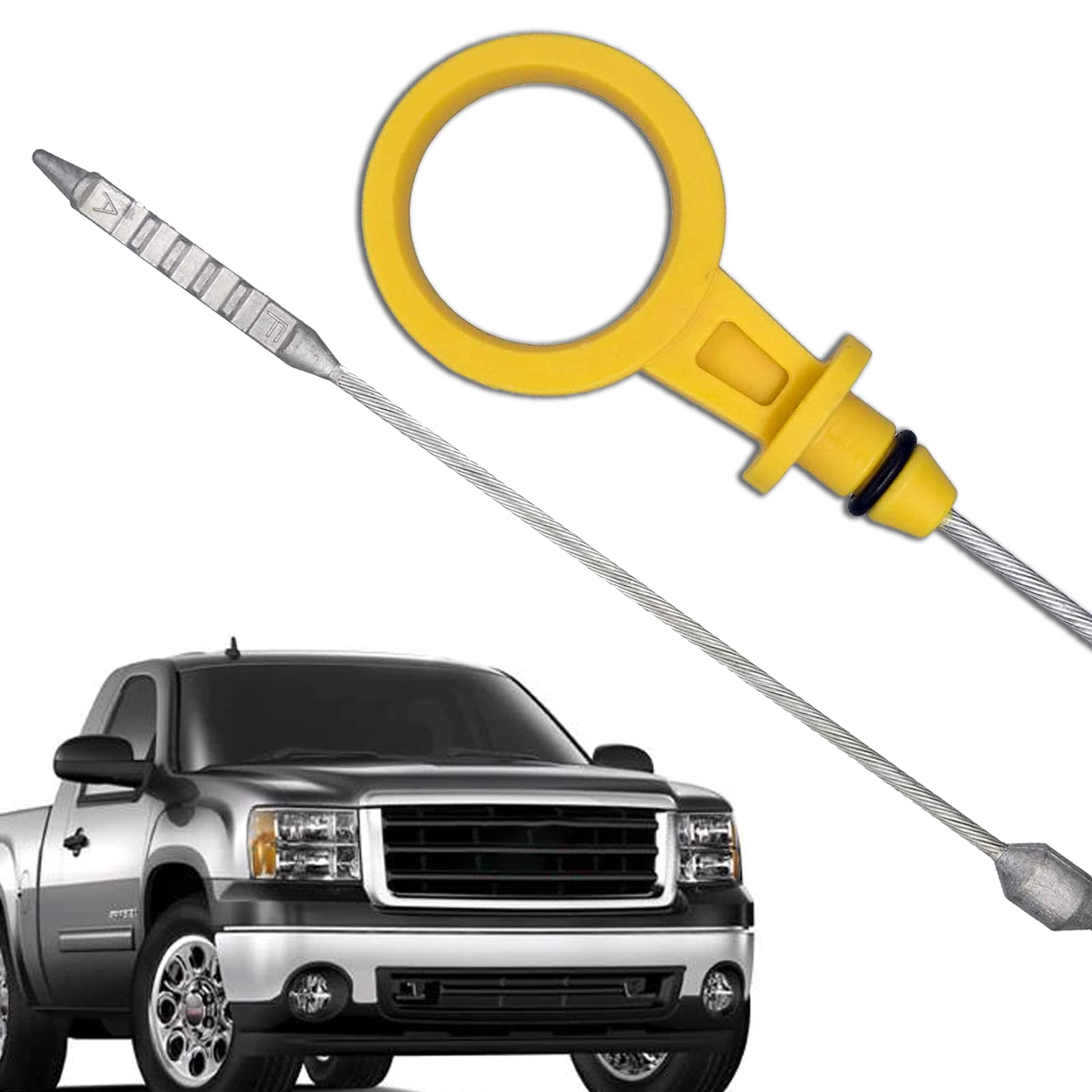 E-Vniko Engine Oil Dipstick Compatible for 2001-2007 GMC Sierra Chevrolet 2500 HD 3500 Duramax Diesel V8 6.6L Replace Checking Oil Level 97287502 | 921-046