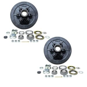 2pk 12"x2" trailer brake hub drum kit 6 on 5.5" for 5200-6000 lbs axle 22003k e.p.r.