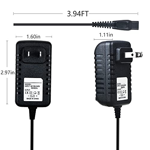 J-ZMQER New AC DC Adapter Compatible with Electronics Type 6000X 12V DC 4.5W - 15V DC 5.4W Shaver Class 2 Battery Charger 12VDC to 15VDC World Wide Use Power