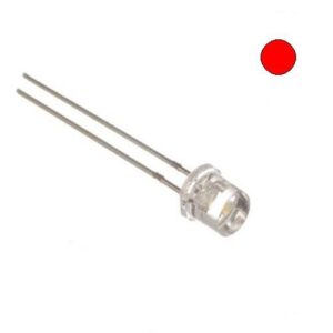 E-Projects B-0001-A03 Clear Red LEDs, Wide Angle Light, 5 mm (Pack of 25)