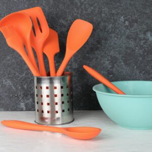 Chef Craft Premium Silicone Kitchen Tool and Utensil, 5 Piece Set, Orange