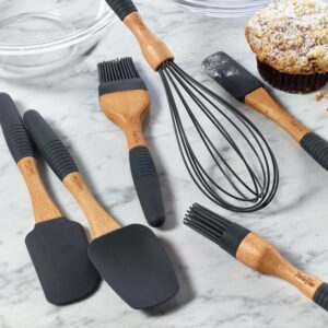 PortoFino Baking Set - Kitchen Utensils - 6 Pcs Silicone Kitchen Utensils Set - Kitchen Essentials with 3 Silicone Spatula 2 Pastry Brush 1 Whisk - Spatula Set - Mothers Day Gifts - Gifts for Women