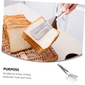 FUNOMOCYA 1pc Stainless Steel Spatula Clip chinese wok spatula Stainless Steel Food Tongs Pancake Shovel steak tongs bread tongs spatulas for nonstick cookware Kitchen Gadget fried Noodle