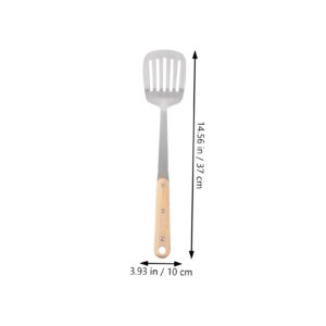 HOMSFOU 3 Sets Shovel Metal Cooking Spoons Stir Fry Spatula Handle Spatula Egg Spatula Wok Turner Spatula Turner Skimmer Ladle Non Stick Pan for Eggs Kitchen Utensils Soup Set Log Barbecue