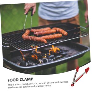 Didiseaon 3 Pcs Bbq Tongs Salad Tong Metal Ice Tongs Cake Tong Grill Tools Kitchen Tong Christmas Snowman Shaped Tongs Cooking Clamp Bakery Tong Grill Tong Stainless Steel Camping Utensils