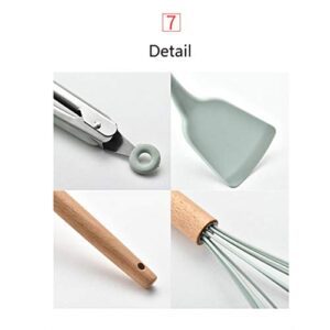 Silicone Kitchenware Cooking Utensils Set Heat Resistant Kitchen Non-Stick Cooking Utensils Baking Tools with Storage Box Tools (10PCSA)