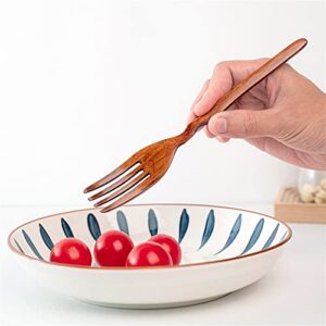 TAPIVA Forks Fork Wooden Spoon Fork Bamboo Kitchen Cooking Utensil Tools Soup-Teaspoon Tableware Wooden Fork for Desserts Salad Household Gifts