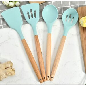 Classic Green Silicone Kitchen Utensils Set Heat Resistant Nonstick Baking Cooking Tools 2/3/4/5/6/7/8/9 PCS Kitchenware Accessories