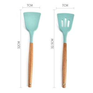 Classic Green Silicone Kitchen Utensils Set Heat Resistant Nonstick Baking Cooking Tools 2/3/4/5/6/7/8/9 PCS Kitchenware Accessories