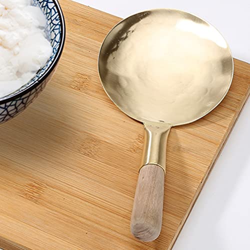 Kitchen Utensils Set Kitchen Utensils Set Kitchen Tofu Scoop Bean Curd Shovel Wooden Handle Rice Scoop Tofu Serving Ladle Tofu Making Supplies 12cm Kitchen Utensils Kitchen Utensils