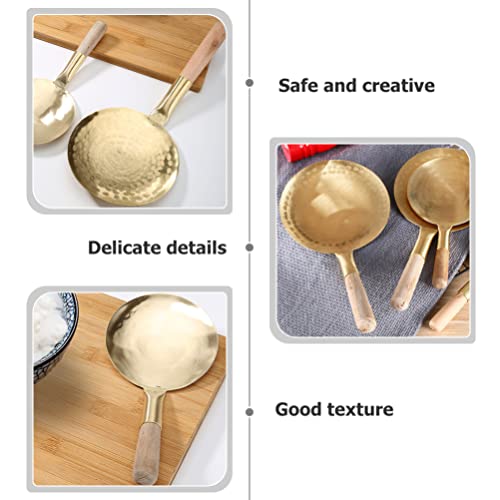 Kitchen Utensils Set Kitchen Utensils Set Kitchen Tofu Scoop Bean Curd Shovel Wooden Handle Rice Scoop Tofu Serving Ladle Tofu Making Supplies 12cm Kitchen Utensils Kitchen Utensils