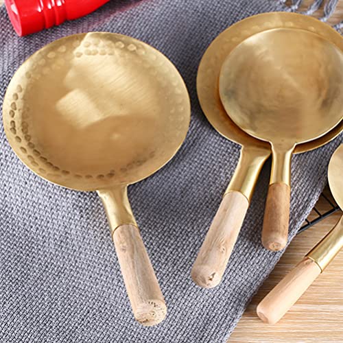 Kitchen Utensils Set Kitchen Utensils Set Kitchen Tofu Scoop Bean Curd Shovel Wooden Handle Rice Scoop Tofu Serving Ladle Tofu Making Supplies 12cm Kitchen Utensils Kitchen Utensils