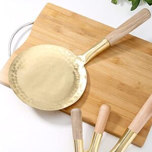 Kitchen Utensils Set Kitchen Utensils Set Kitchen Tofu Scoop Bean Curd Shovel Wooden Handle Rice Scoop Tofu Serving Ladle Tofu Making Supplies 12cm Kitchen Utensils Kitchen Utensils