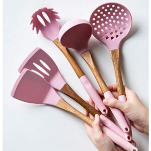 Classic 1/6 PCS Cooking Tools Set Premium Silicone Kitchen Cooking Utensils Set with Storage Box Tongs Spatula Soup Spoon
