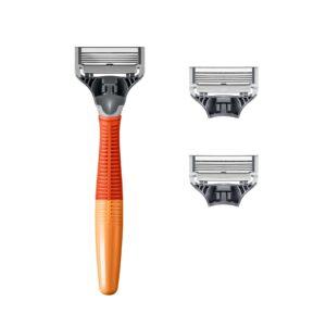 harry's shaving razors for men includes a razor and 3 razor blade refills (ember)