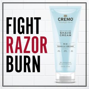 Cremo Vanilla Orchid Moisturizing Shave Cream, Astonishingly Superior Ultra-Slick Shaving Cream for Women Fights Nicks, Cuts and Razor Burn, 6 Fl Oz