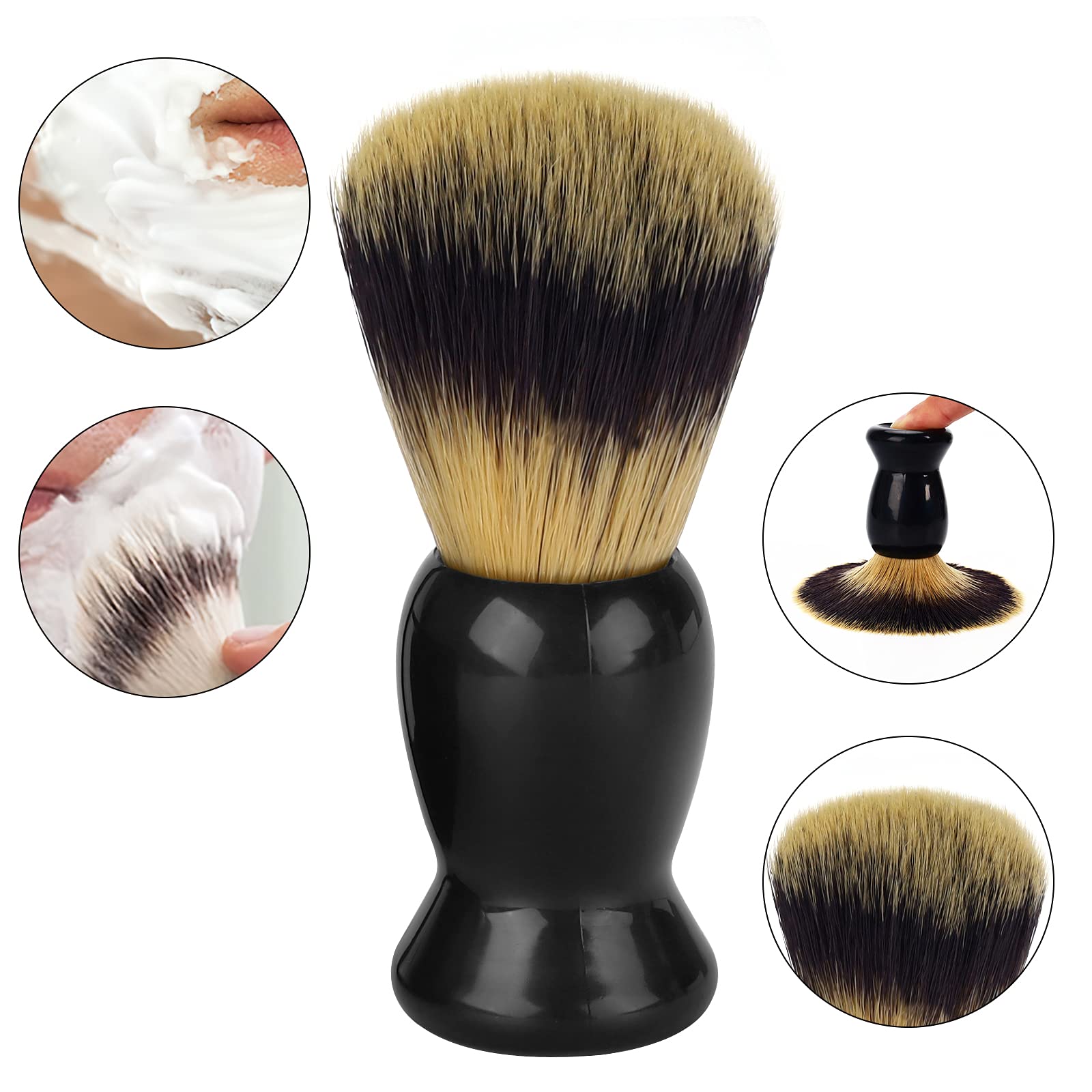 CINEEN 3-in-1 Shaving Brush Kit Includes Badger Hair Shaving Brush Shaving Bowl Razor & Brush Holder Shaving Brush Set for Father Husband Boyfriend Birthday and Valentines Day Gifts